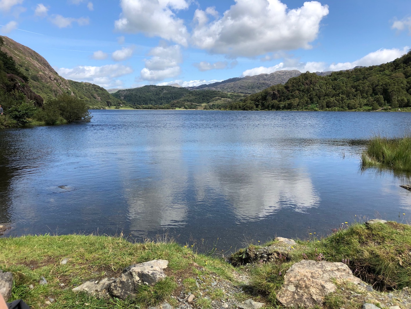 Wild swimming in Llyn Dinas, Snowdonia