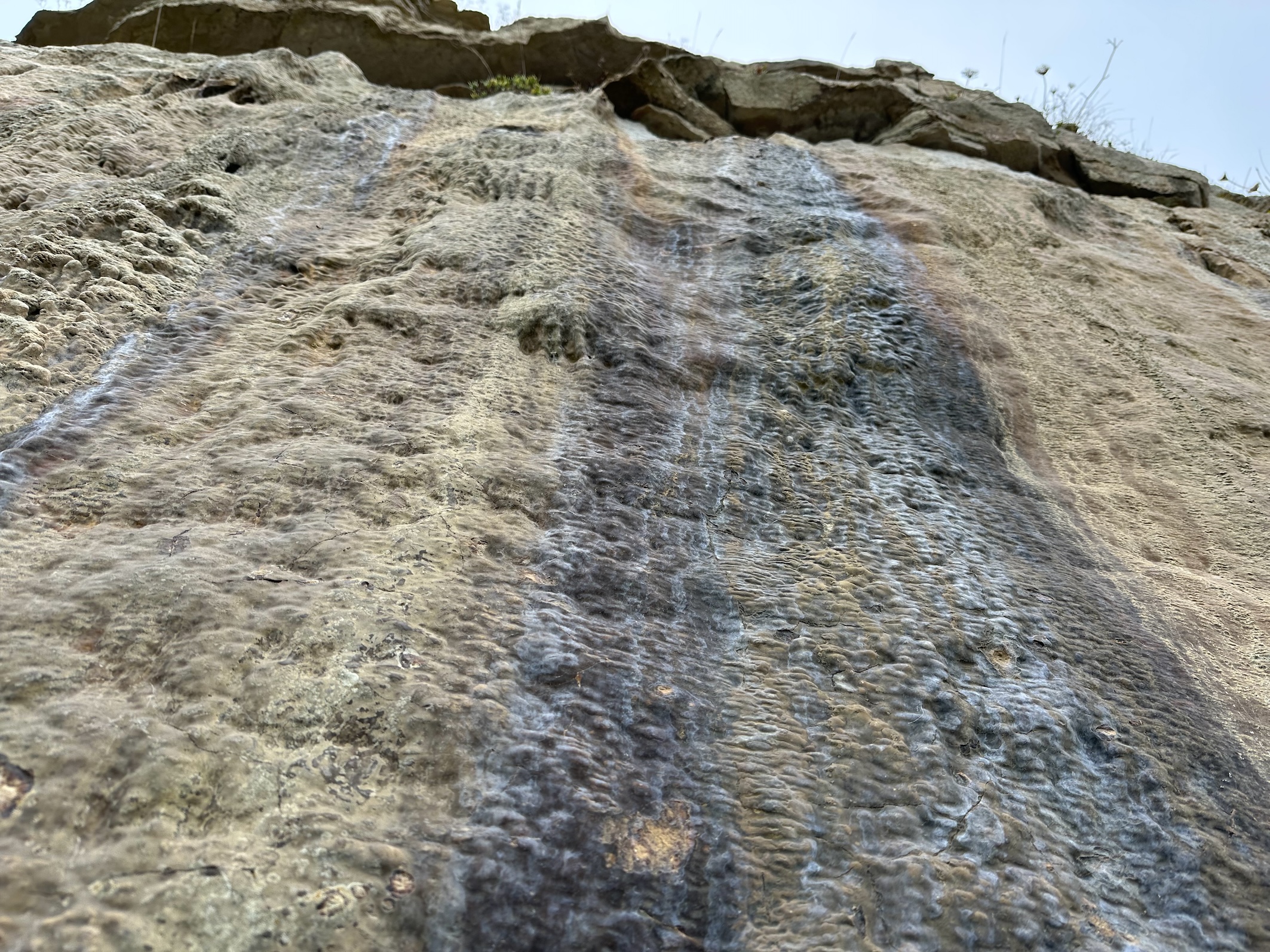 Silky waterfall of stone on island of The Damned